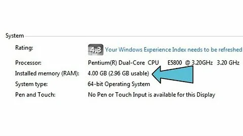 How to fix 2.96gb ram usable out of 4gb ram in windows 7 (64 bit)