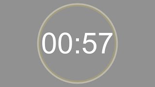 57 SECONDS - 4K - COUNTDOWN IN REVERSE - SECOND TIMER -