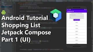 Shopping List  - TextField,Jetpack Compose(Android Tutorial) Part 1