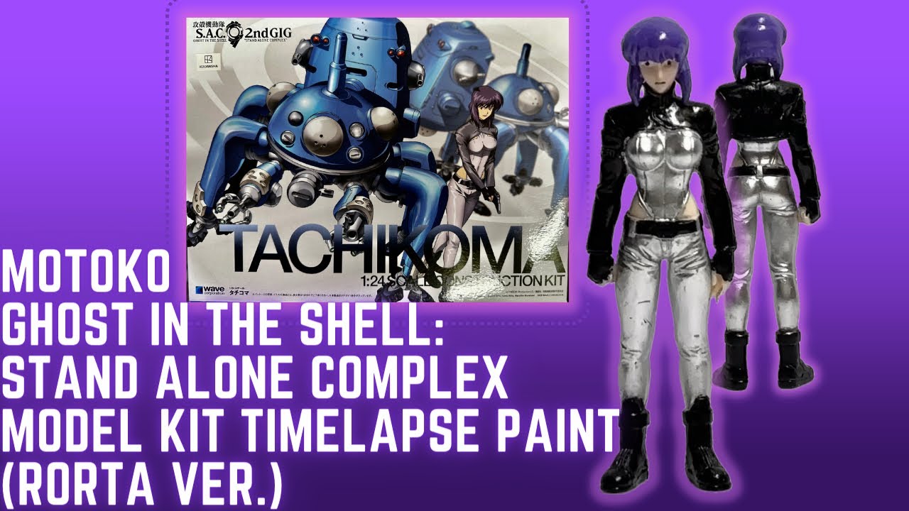 Motoko Ghost in the Shell S.A.C. 2nd Gig Wave Model Kit Timelapse Paint (Rorta Ver.) YouTube
