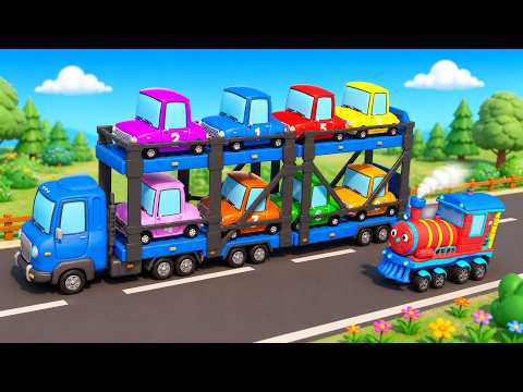Learn Colors and Numbers with Olly the Train 🚂 Fun Car Cartoon for Toddlers