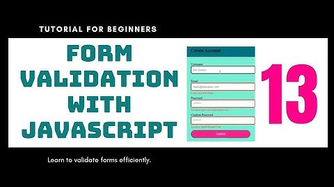 Form Validation with JavaScript (13)
