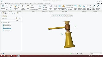screw jack part designing and assembly in creo parametric (2.0/3.0/5.0)