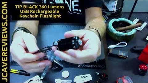 Nitecore TIP BLACK 360 Lumens USB Rechargeable Keychain Flashlight with LumenTac USB Cable -- BLACK