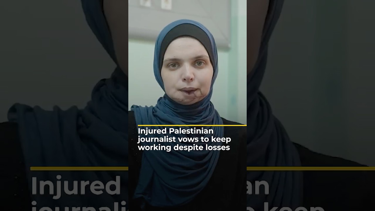 صحفي فلسطيني مصاب يتعهد بمواصلة العمل رغم الخسائر | AJ#shorts