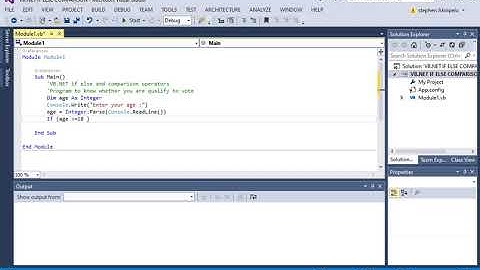 VB.NET if else and comparison operators