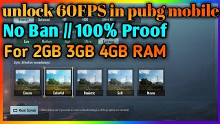 how to unlock 60FPS in // pubg mobile // on ban 100% proof//