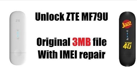 Unlock ZTE/Jazz MF79U with 3MB file