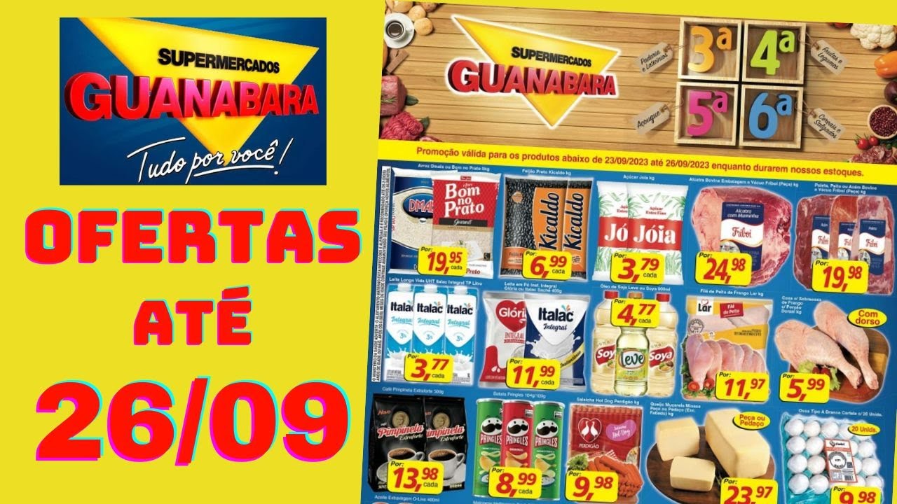 SUPERMERCADOS GUANABARA OFERTAS ATÉ 26/09/2023 FOLHETO OFERTAS DA