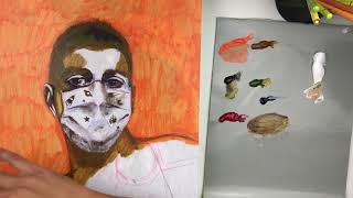 First ArtVlog! Working on new painting while talking about life.
