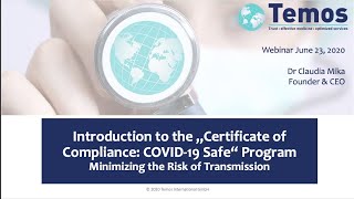 COVID-19 Safe recorded presentation