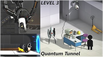Bridge Constructor Portal - LEVEL 3 - QUANTUM TUNNEL (Gameplay)