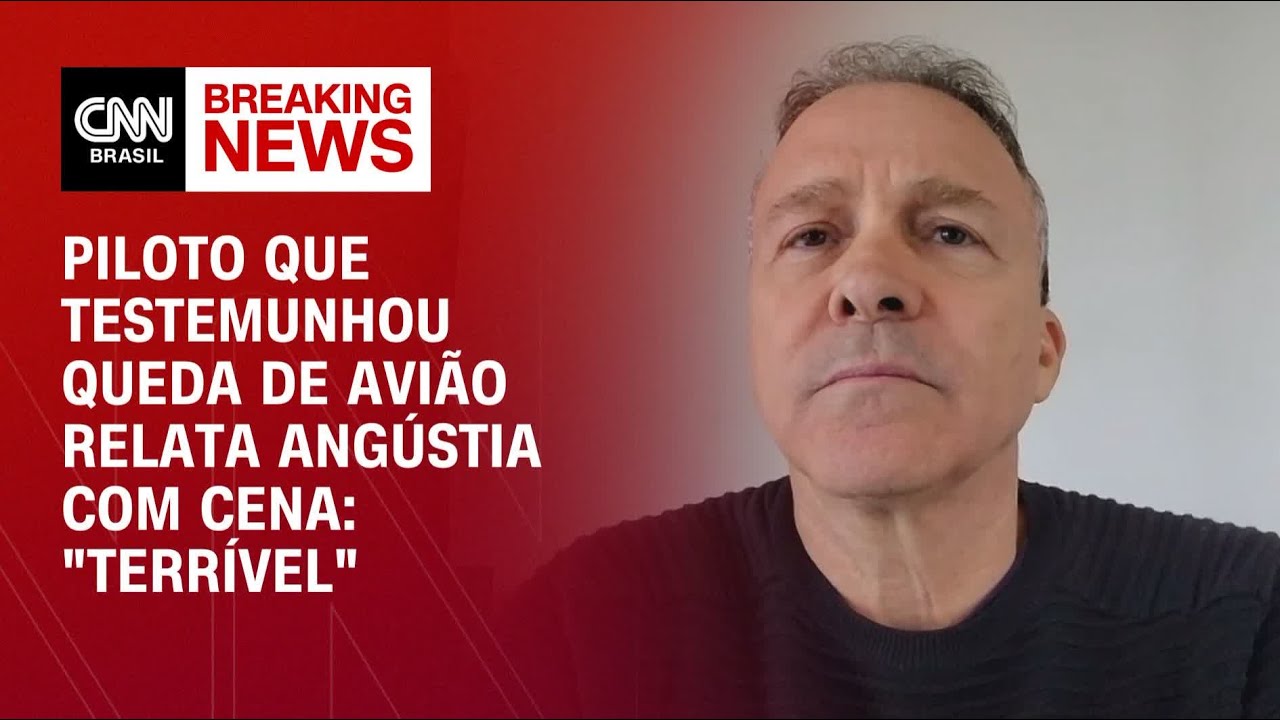 Piloto que testemunhou queda de avião relata angústia com cena: 
