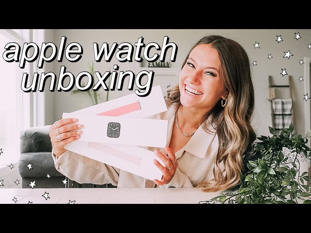 apple watch unboxing + setup! (series 6, 40mm, gold, + solo loop band!)