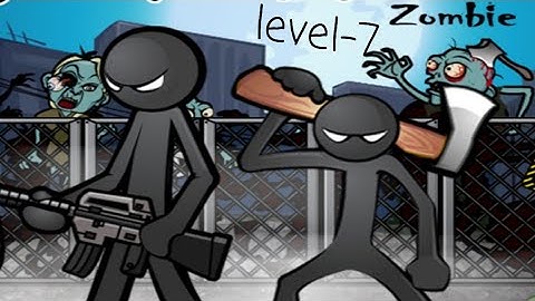 Anger of stick 5 : zombie main mode menu (level 7 walkthrough) two friends gameplay / android ios