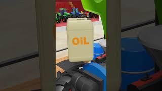 Tractor Oil Change - Green Animated Tractor on Service