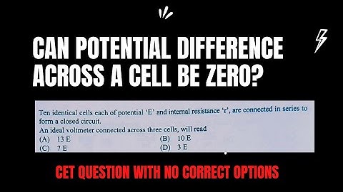 Can potential difference across a cell be zero?