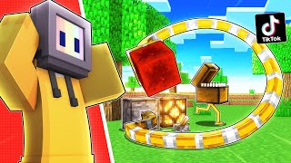 MINECRAFT BUT I USED TIKTOK HACKS TO GET INFINITE XP