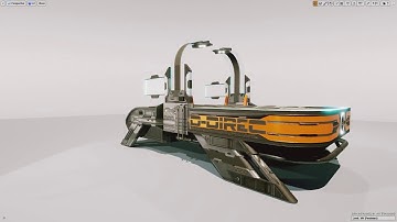 Low Poly SCI FI Bed 3D Model Showcase