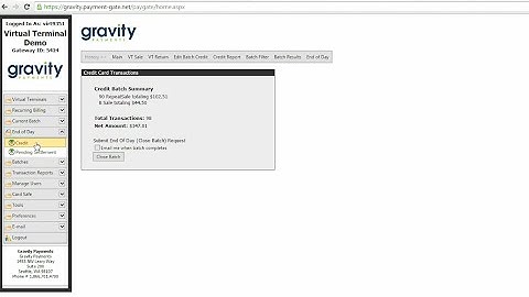 Gravity Payments | Gravity Gateway How-to: Close Batch