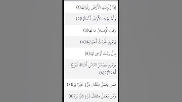 سورة الزلزلة عبدالرحمن السديس #alquran #قرآن_كريم #اكسبلور #المصحف