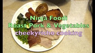Roast Pork and Vegetables Ninja Foodi Cheekyricho cooking video recipe. ep. 1,266