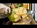초고속 스피드! 태국 코코넛 자르기 달인들 / thai street coconut cutting masters - thai street food