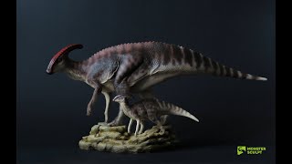 Лепка динозавра / Паразауралоф / Parasaurolophus