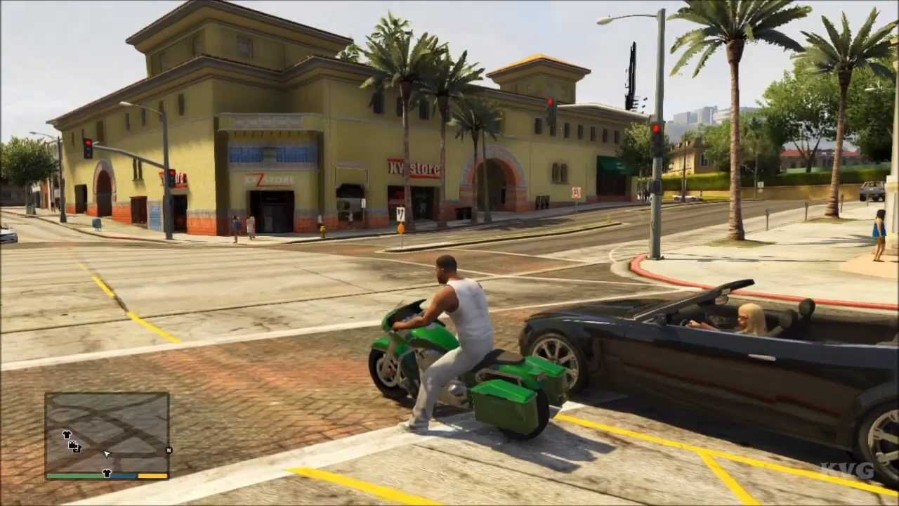 Grand Theft Auto 5 Franklin Motorcycle Tuning Riding Gameplay Hd