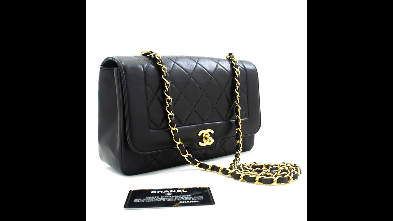 CHANEL Vintage Classic Chain Shoulder Bag Single Flap Quilted Lamb j11 –  hannari-shop