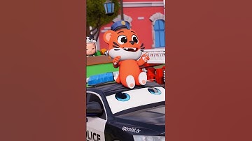 🚔🚨 Police Car is Our Hero ! ⭐👮 Fun and Educational #shorts for Kids #appMink Kids Song Nursery Rhyme