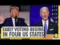 US Election: Early voting begins in four US states; Biden challenges Trump on economy