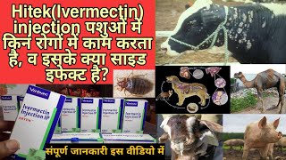 Hitek(Ivermectin) Injection पशुओं में किन रोगों में काम करता है,इसके क्या साइड इफेक्ट है?Dermatitis