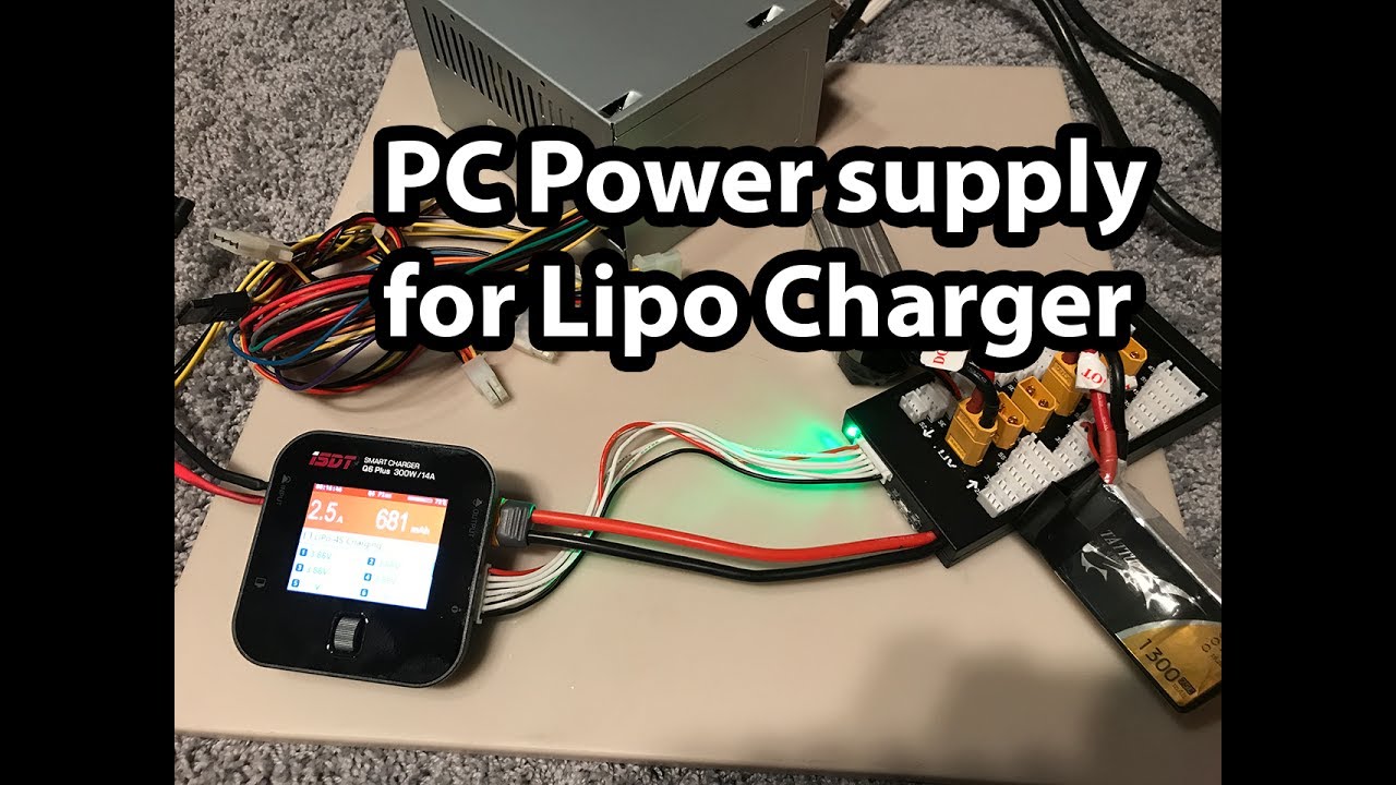 How to convert PC power supply for Lipo Charger (ISDT Q6) YouTube
