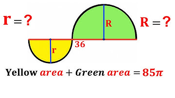 Can you find the Radii R and r? | (Semicircles) | #math #maths | #geometry