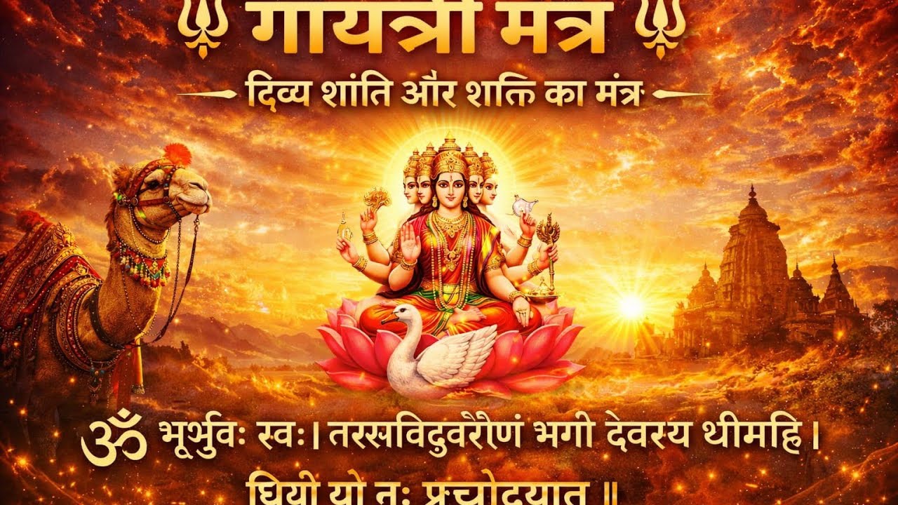 ॐ गायत्री मंत्र घर में सुख-शांति के लिए# GayatriMantra#hinduspirituality#aarti #song 