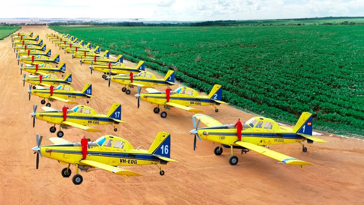 FAZENDEIRO TEM A MAIOR FROTA DE AVIÃO AGRÍCOLA DO BRASIL