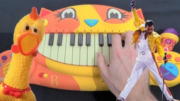 QUEEN - THE SHOW MUST GO ON (CAT PIANO, CHICKEN AND A DRUM CALCULATOR COVER)