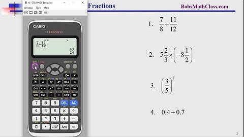 Casio fx-991 EX - Fractions