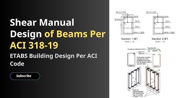 How to design for Shear Reinforcement Per ACI 318-19) Example. Shear Design Tutorial. ETABS BASICS.