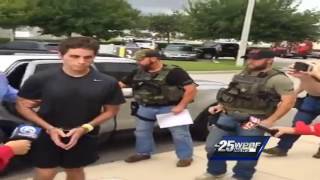 First video of Austin Harroff arriving at jail
