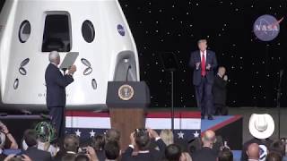 President Trump remarks after NASA\/Space X Crew Dragon Demo-2 launch