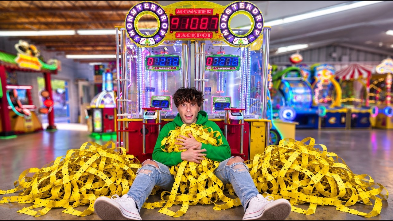 I Won The Most Impossible Jackpot At The Arcade - YouTube