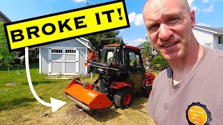 I BROKE MY FLAIL MOWER (Stump Grinding)