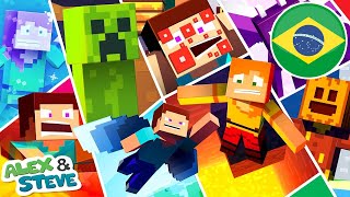 SUPER FILME  A VIDA DE ALEX E STEVE (MINECRAFT ANIMAÇÃO)