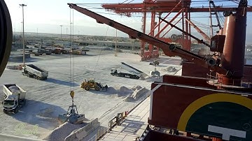 Merchant Navy | Loading Limestone using Grabs on Ship
