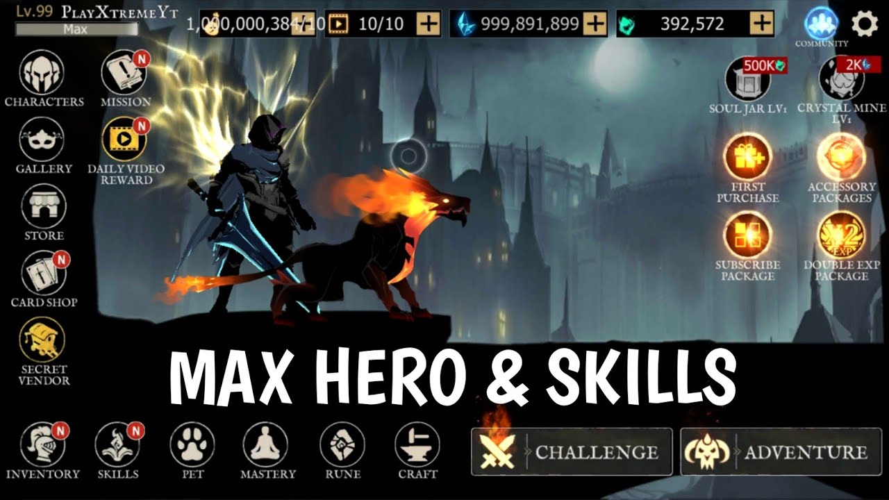 Shadow Of Death Level 99 With Max Skills!