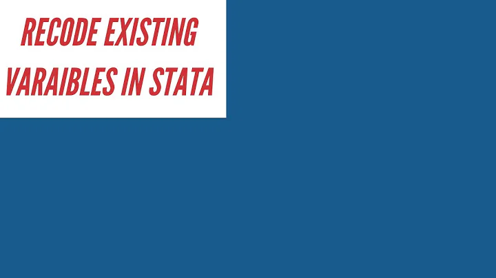 Recode existing varaible in Stata