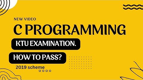 ktu C programming important topics revision in malayalam