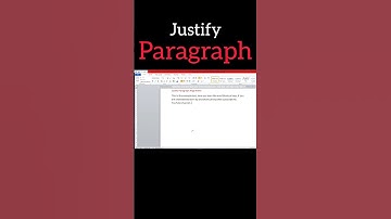 Ms Word 💻 Shortcut Key for Justify Paragraph Alignment